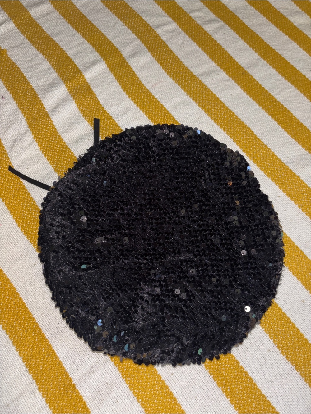Black Sequin Beret